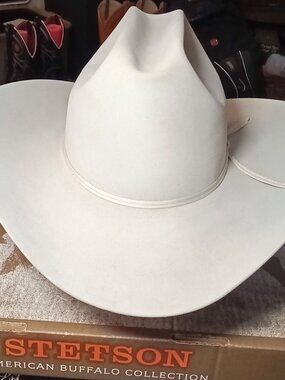 Vintage Resistol Diamond Horseshoe 15X Beaver Felt Hat, Silver Mist, 7 1/8